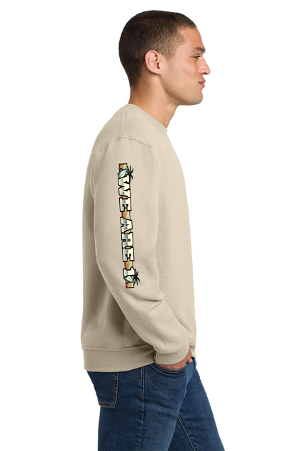 Decorated apparel — Adult Crewneck Cream Sleeve V2